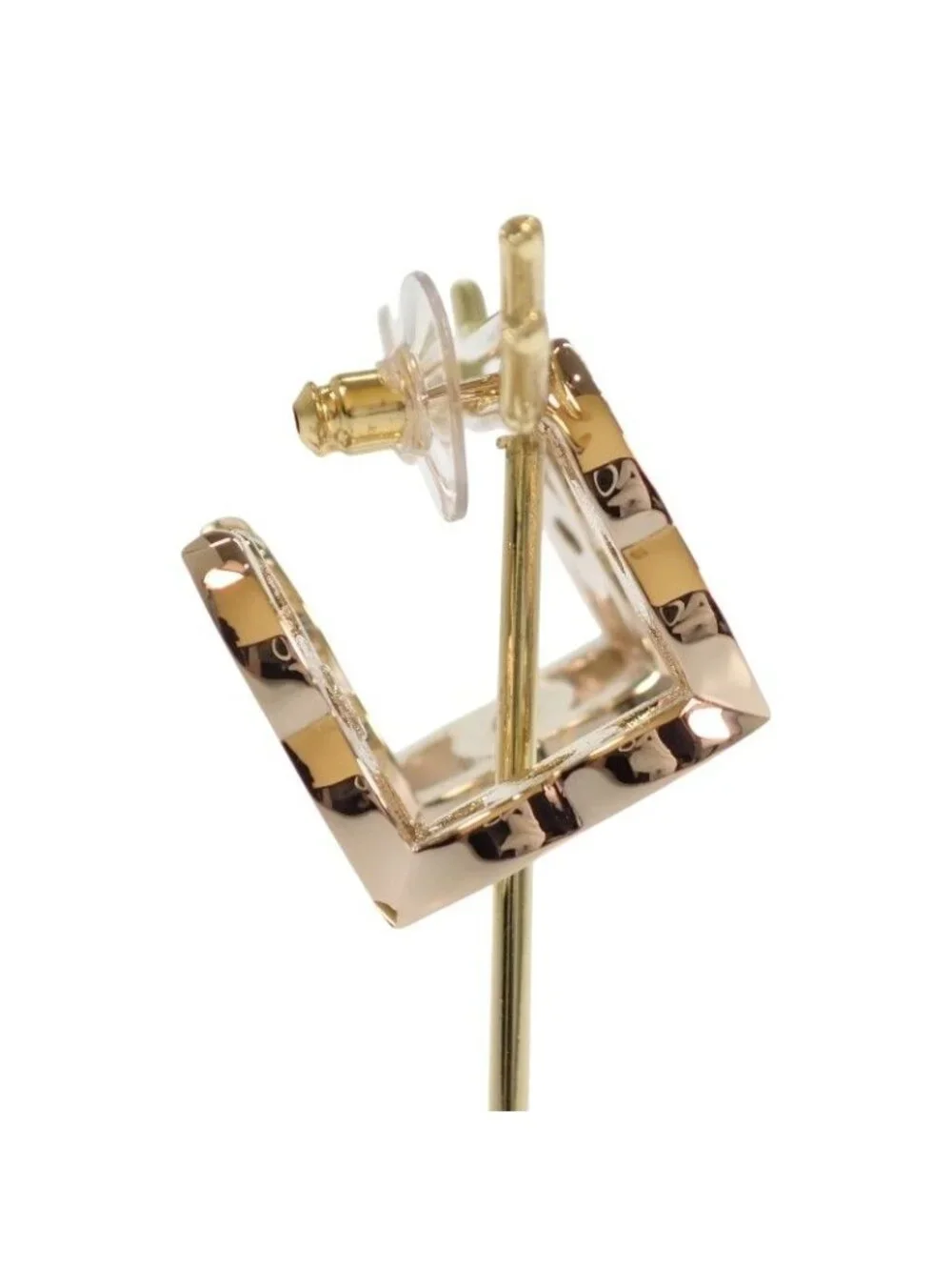 Chanel Triple CC Logo Hoop Earrings Metal Crystal with Gold